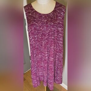Sonoma Magenta Printed Maxi Skirt with White Speckle Pattern